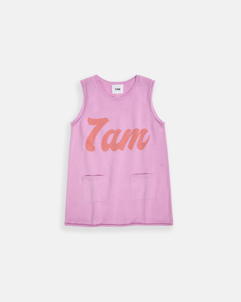 7AM - Logo Boxy Cotton Dress
