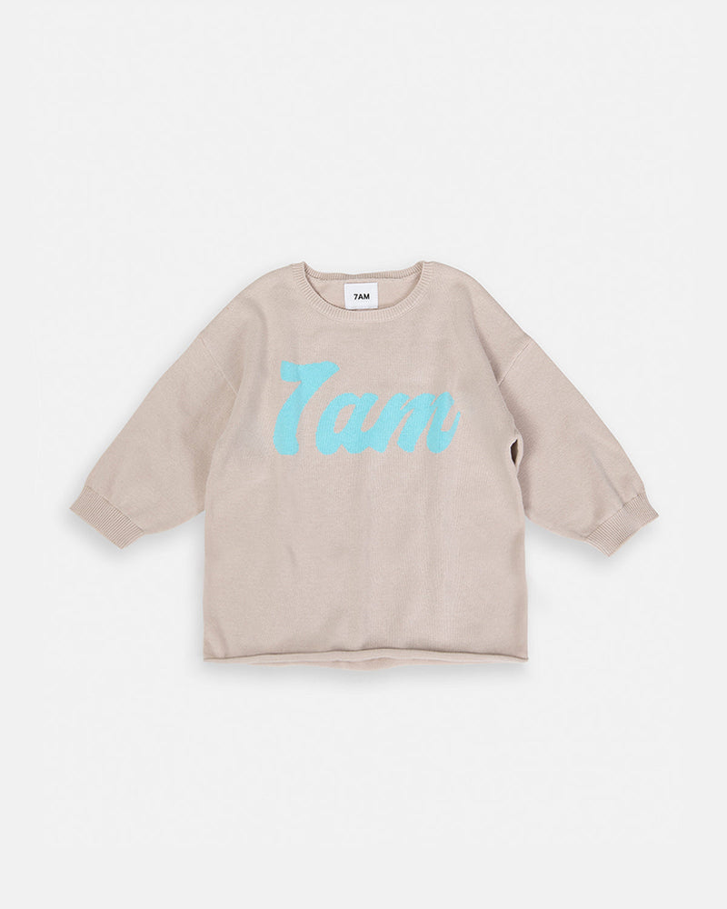 7AM - Logo Boxy Long Sleeve Top