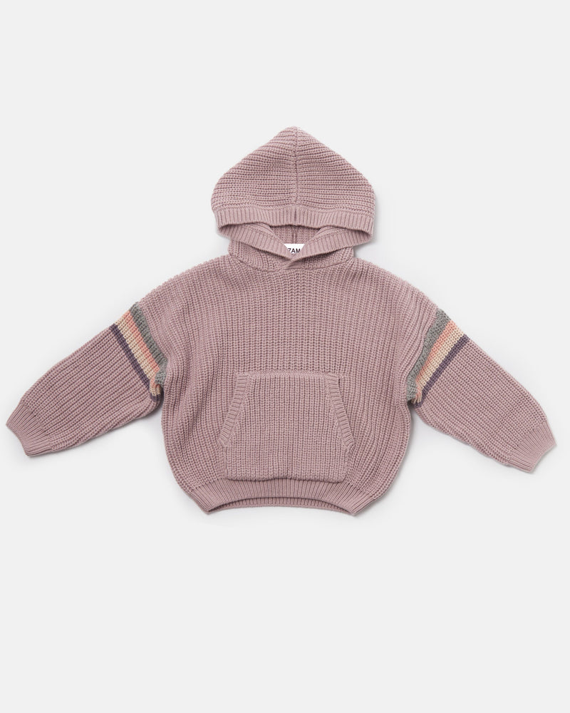 7AM - Hooded Boxy Sweater - Chunky