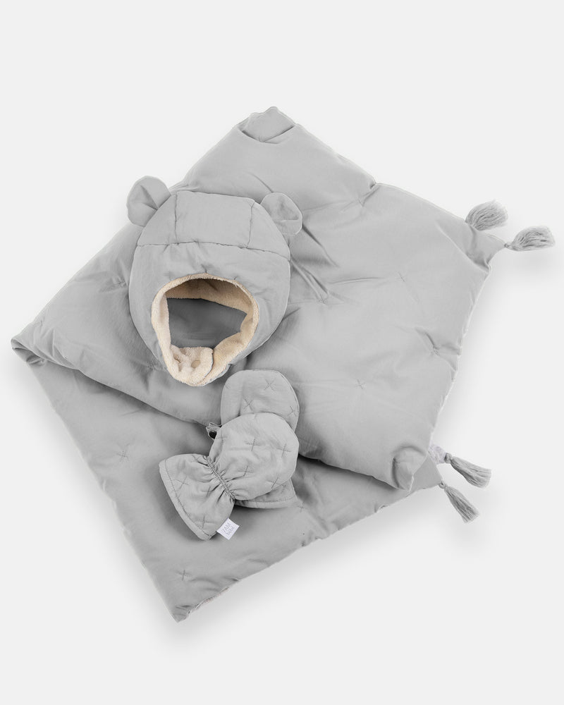 7AM Enfant - Cub Set - Airy | Mitten, Hat & Blanket