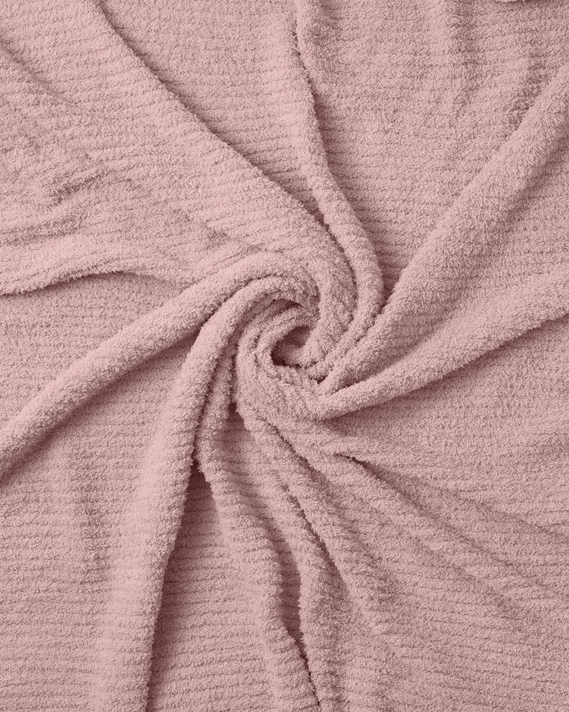 7AM - Cushy Ribbed Blanket - Fuzzy