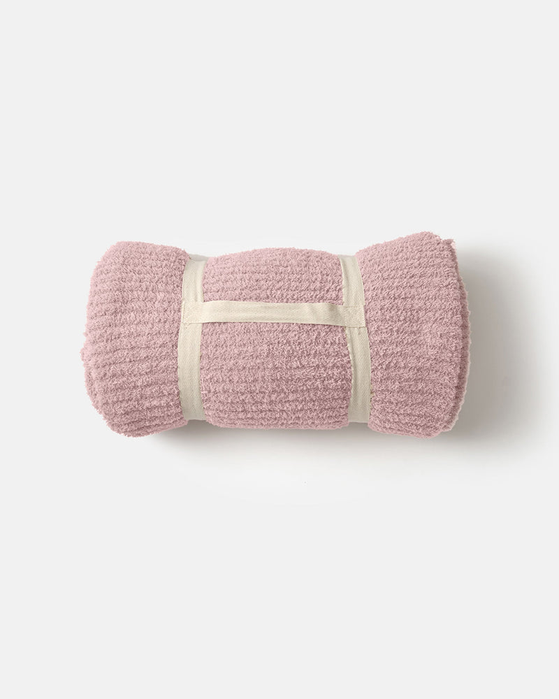 7AM - Cushy Ribbed Blanket - Fuzzy