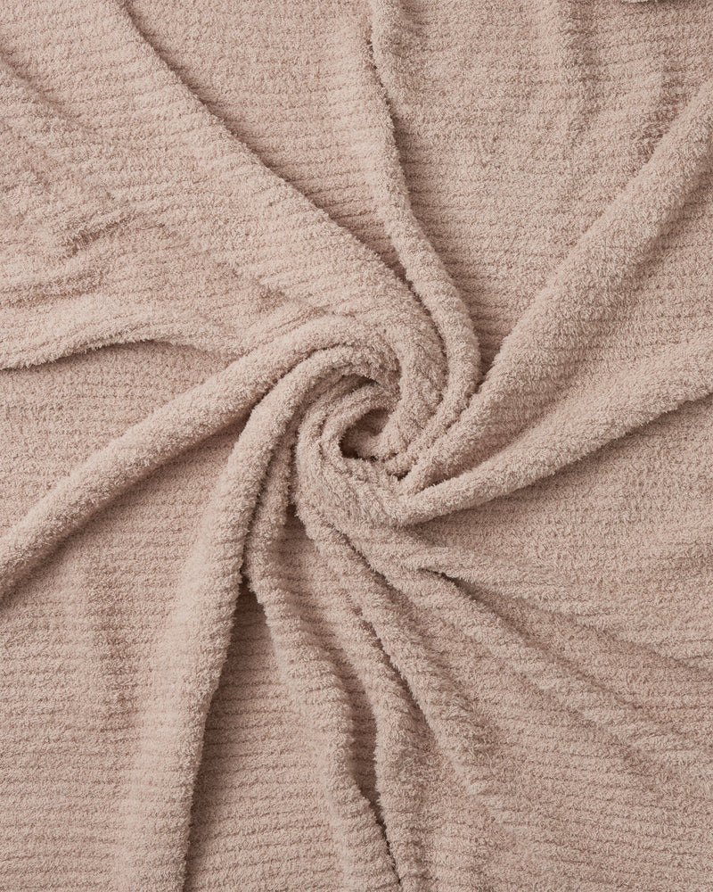 7AM - Cushy Ribbed Blanket - Fuzzy