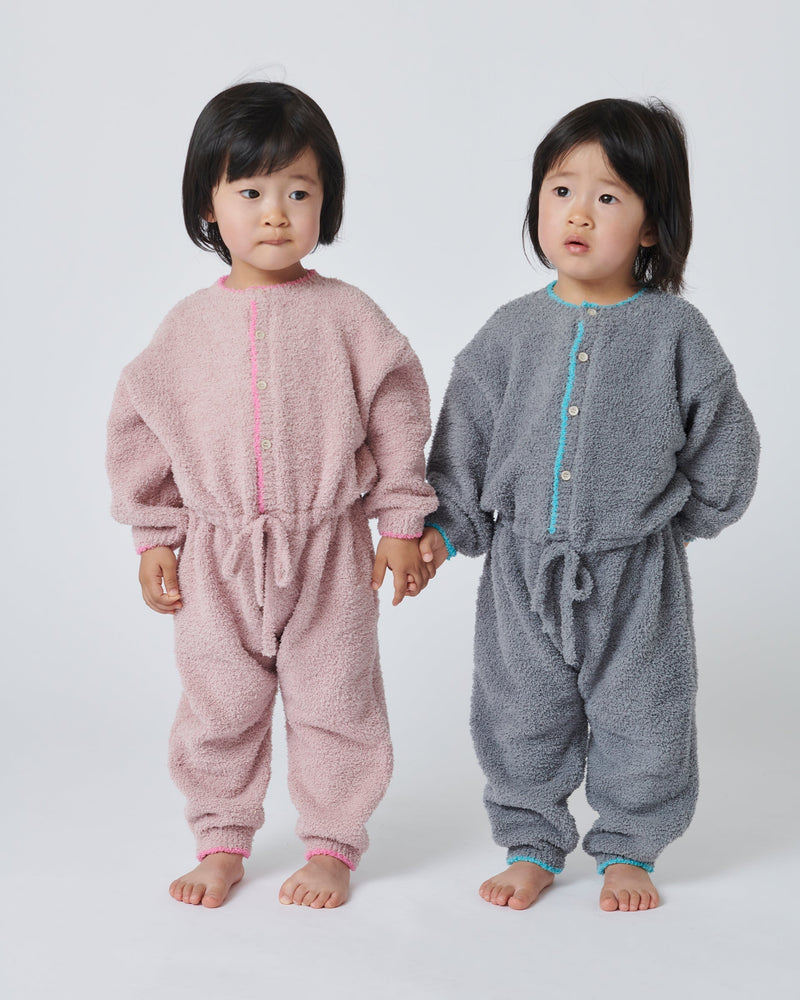 7AM - Boxy Long Sleeve Jumpsuit - Fuzzy
