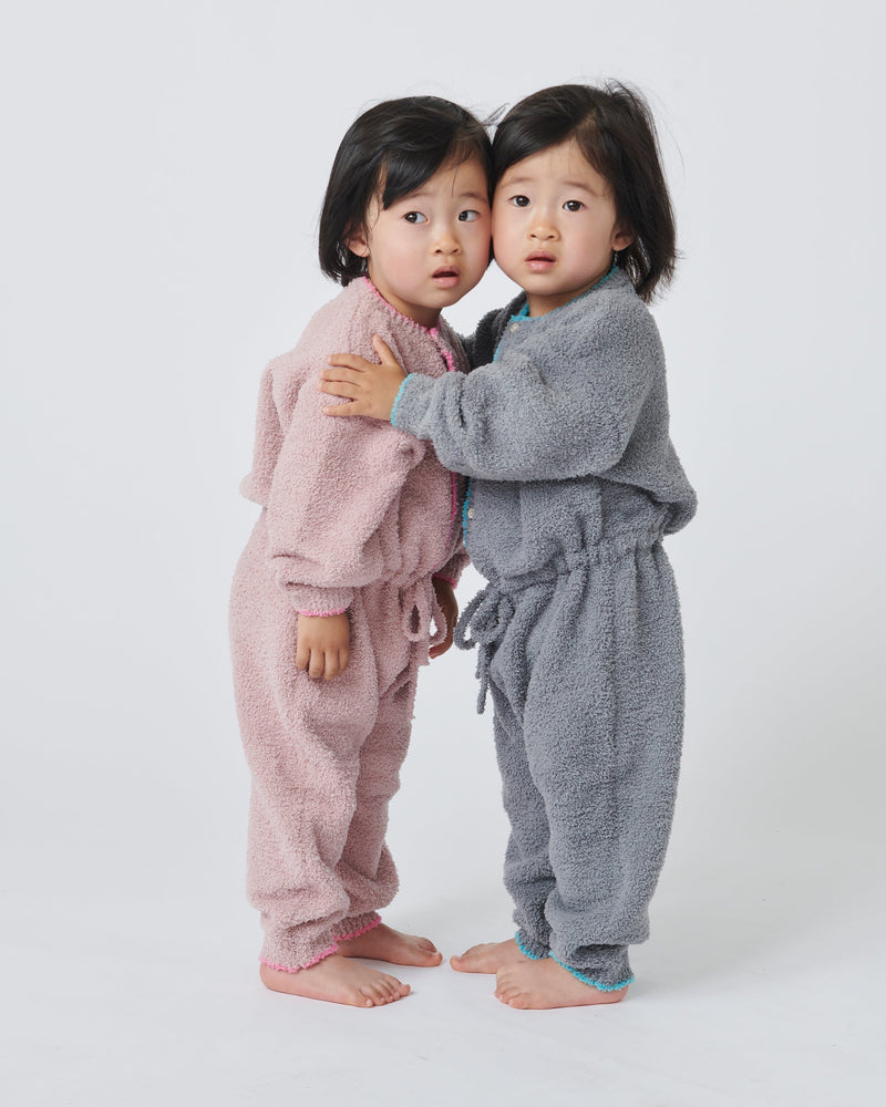 7AM - Boxy Long Sleeve Jumpsuit - Fuzzy