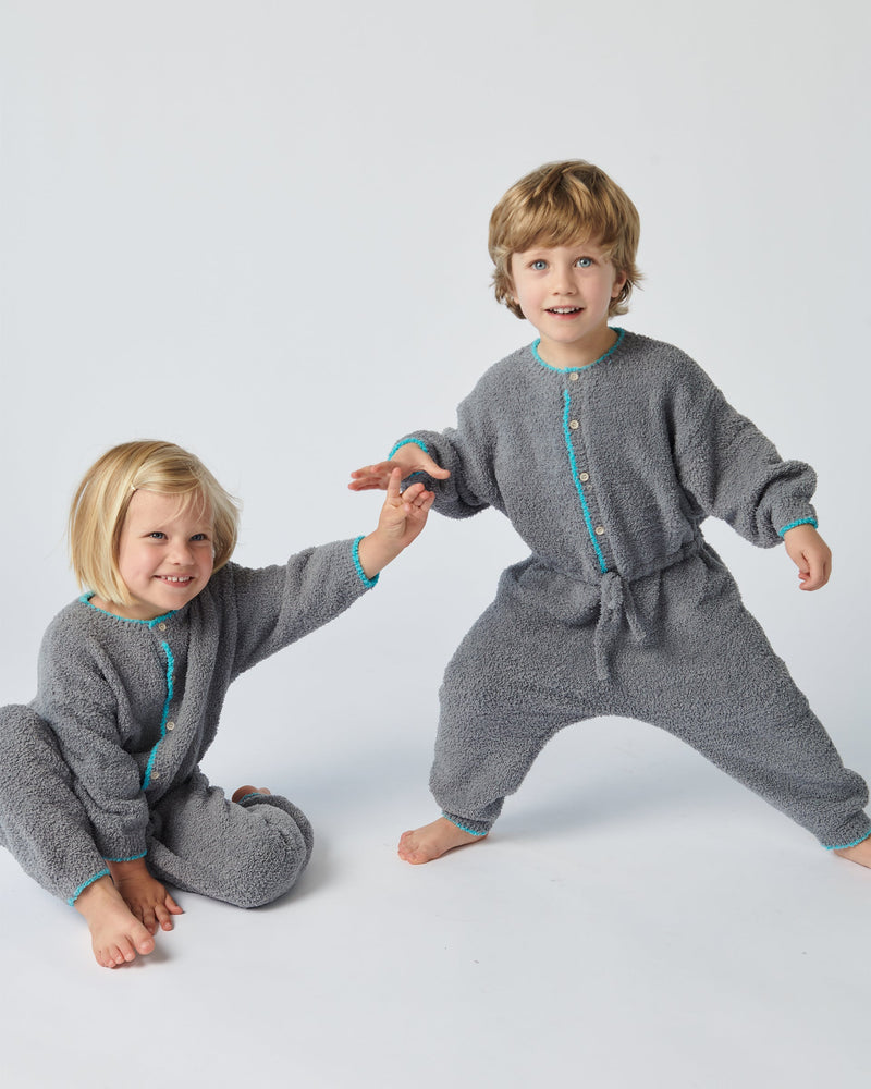 7AM - Boxy Long Sleeve Jumpsuit - Fuzzy