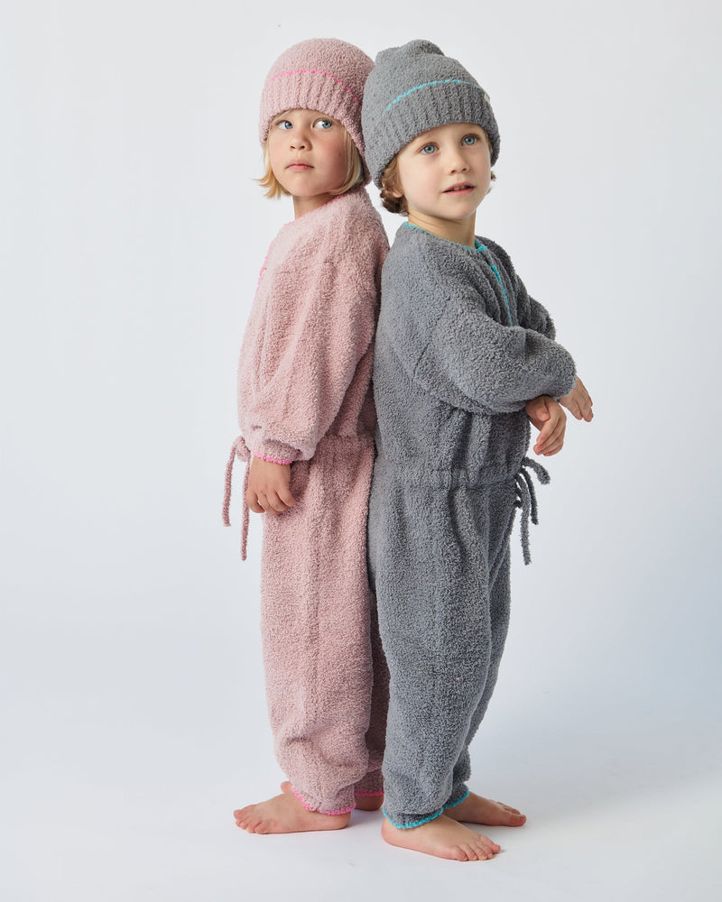 7AM - Boxy Long Sleeve Jumpsuit - Fuzzy