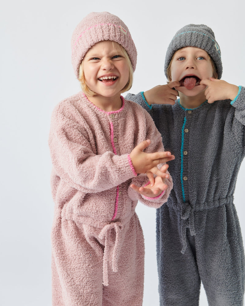7AM - Boxy Long Sleeve Jumpsuit - Fuzzy