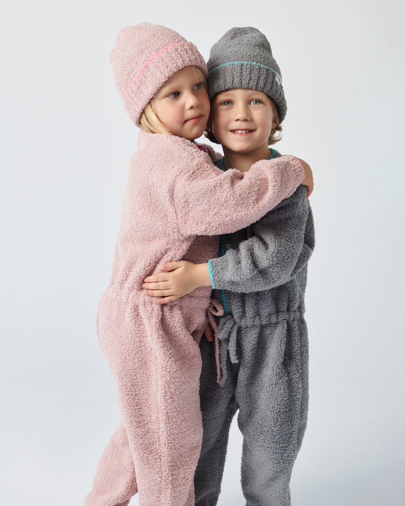 7AM - Boxy Long Sleeve Jumpsuit - Fuzzy