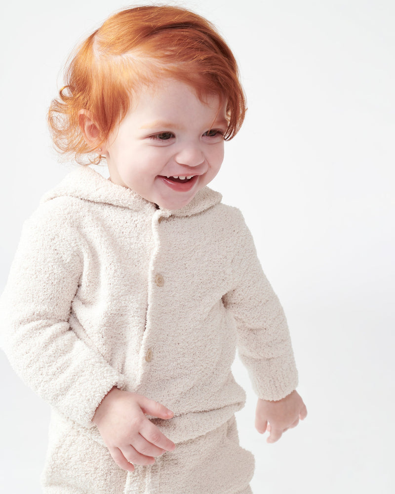 7AM Enfant - Hooded Cardigan - Fuzzy