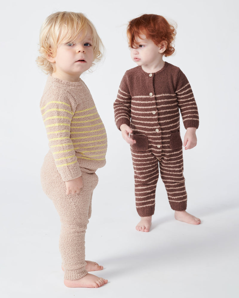 7AM - Long Sleeve Top Striped - Fuzzy