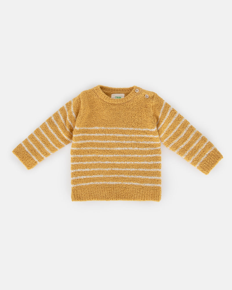 7AM - Long Sleeve Top Striped - Fuzzy