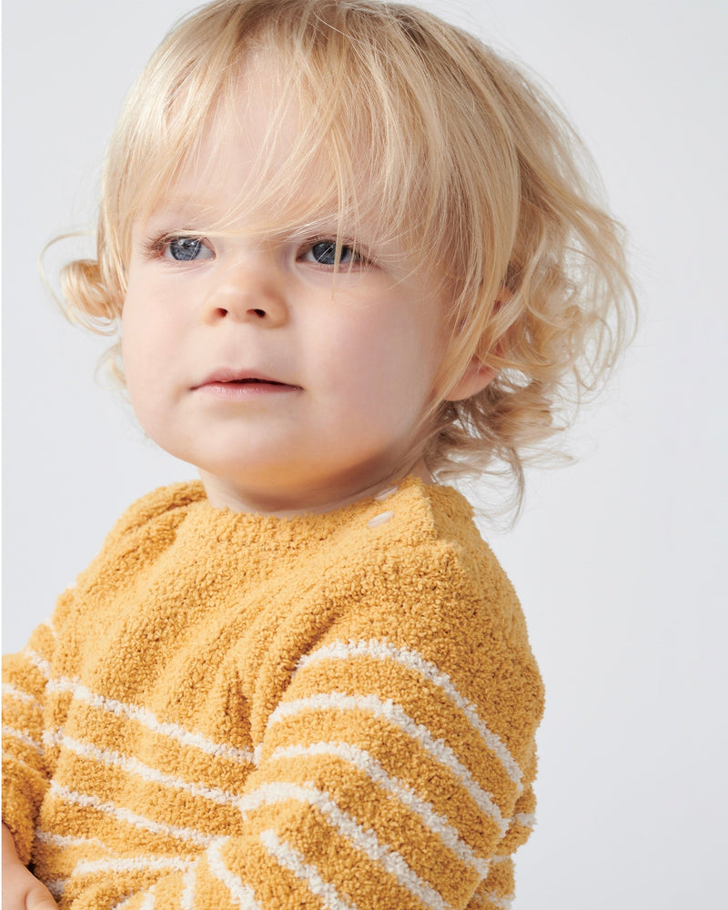 7AM - Long Sleeve Top Striped - Fuzzy