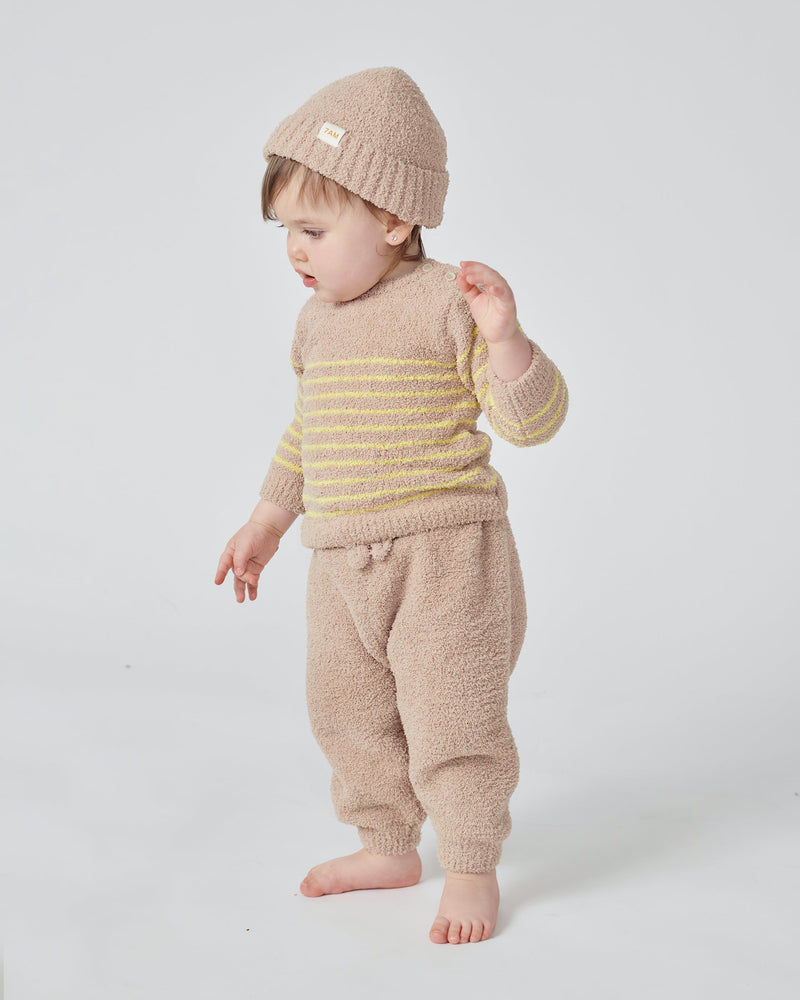 7AM - Long Sleeve Top Striped - Fuzzy