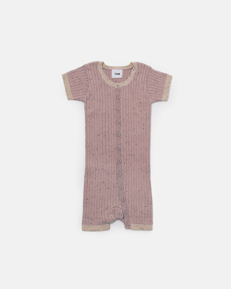 7AM - Short Sleeve Romper - Hug Me