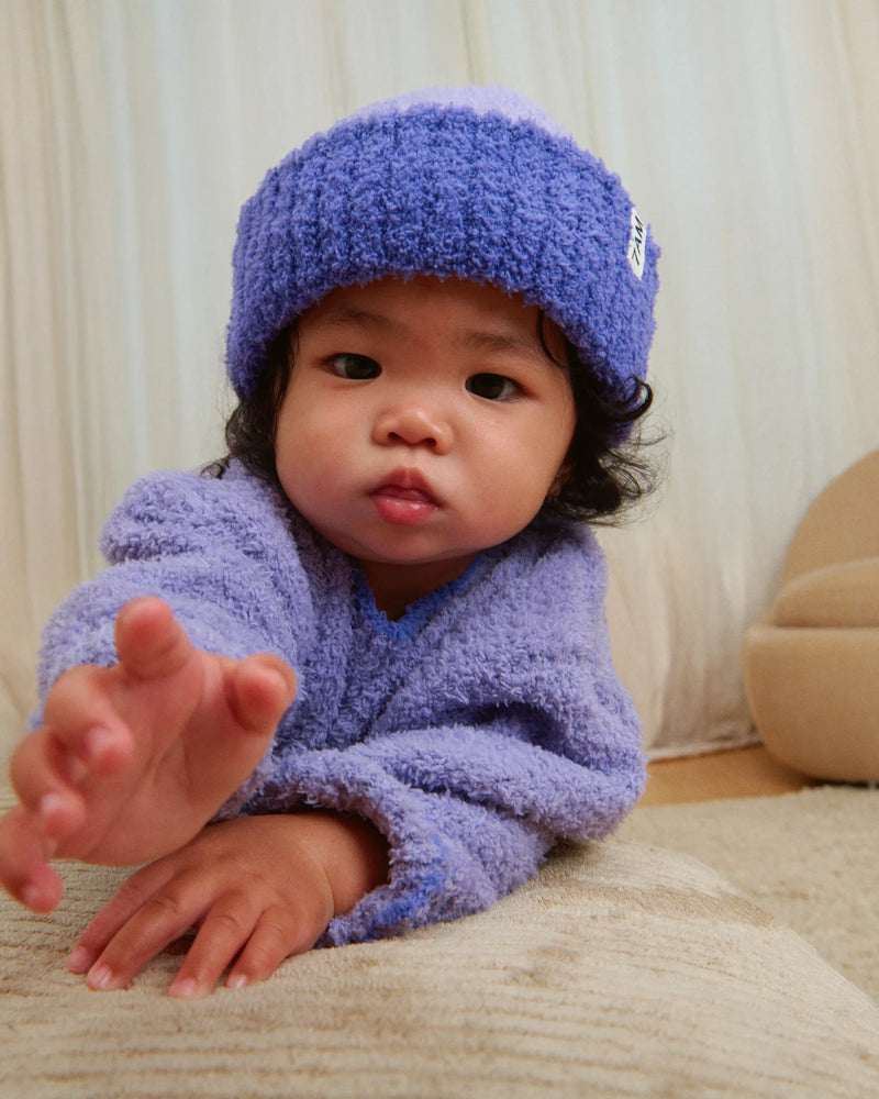 7AM - 2 - Tone Ribbed Beanie - Fuzzy