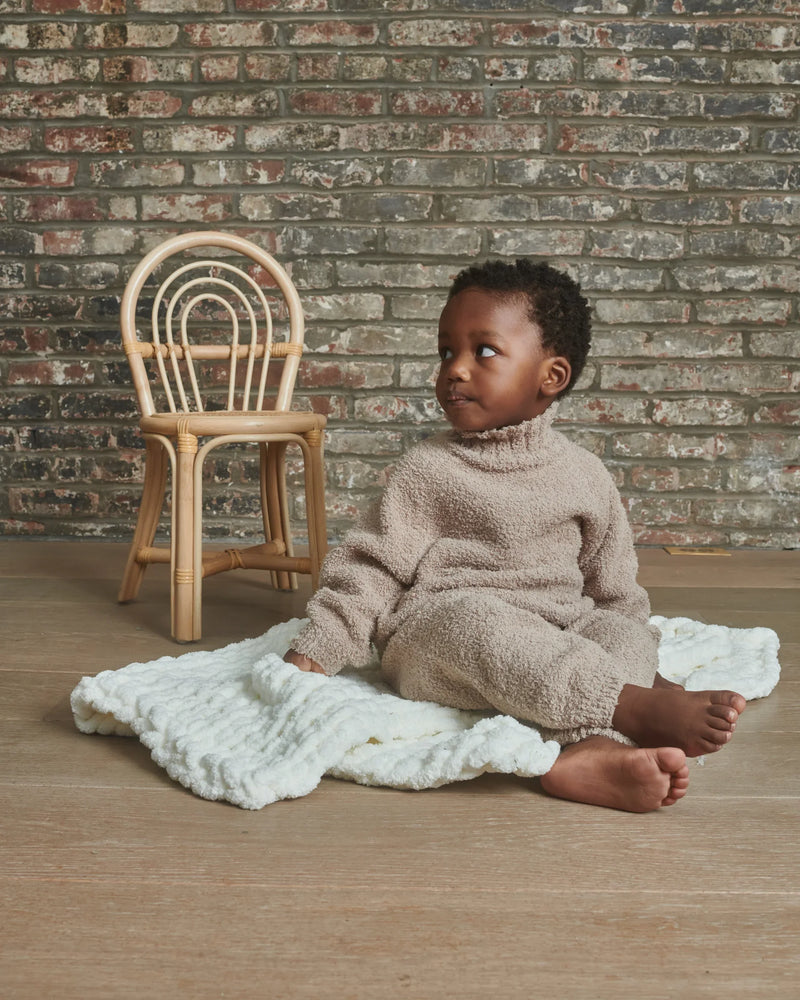 7AM - Boxy Mock Neck Sweater - Fuzzy
