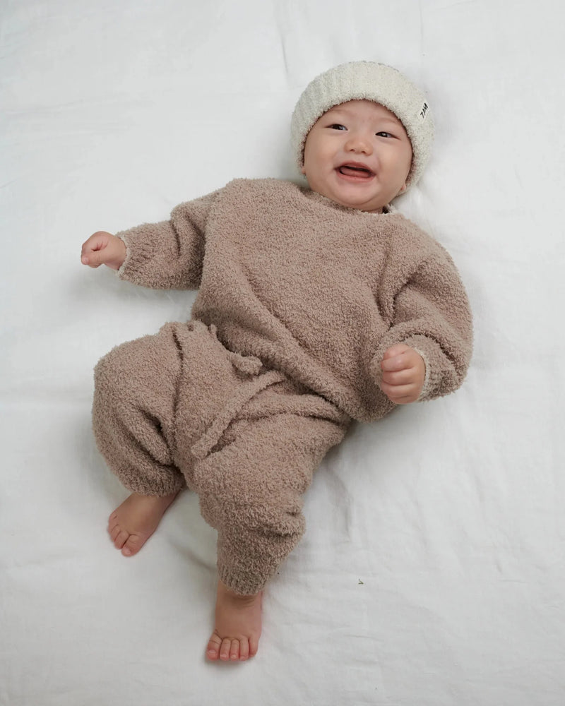 7AM - 2 - Tone Ribbed Beanie - Fuzzy