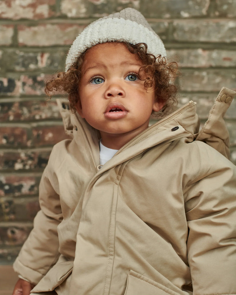 7AM - 2 - Tone Ribbed Beanie - Fuzzy