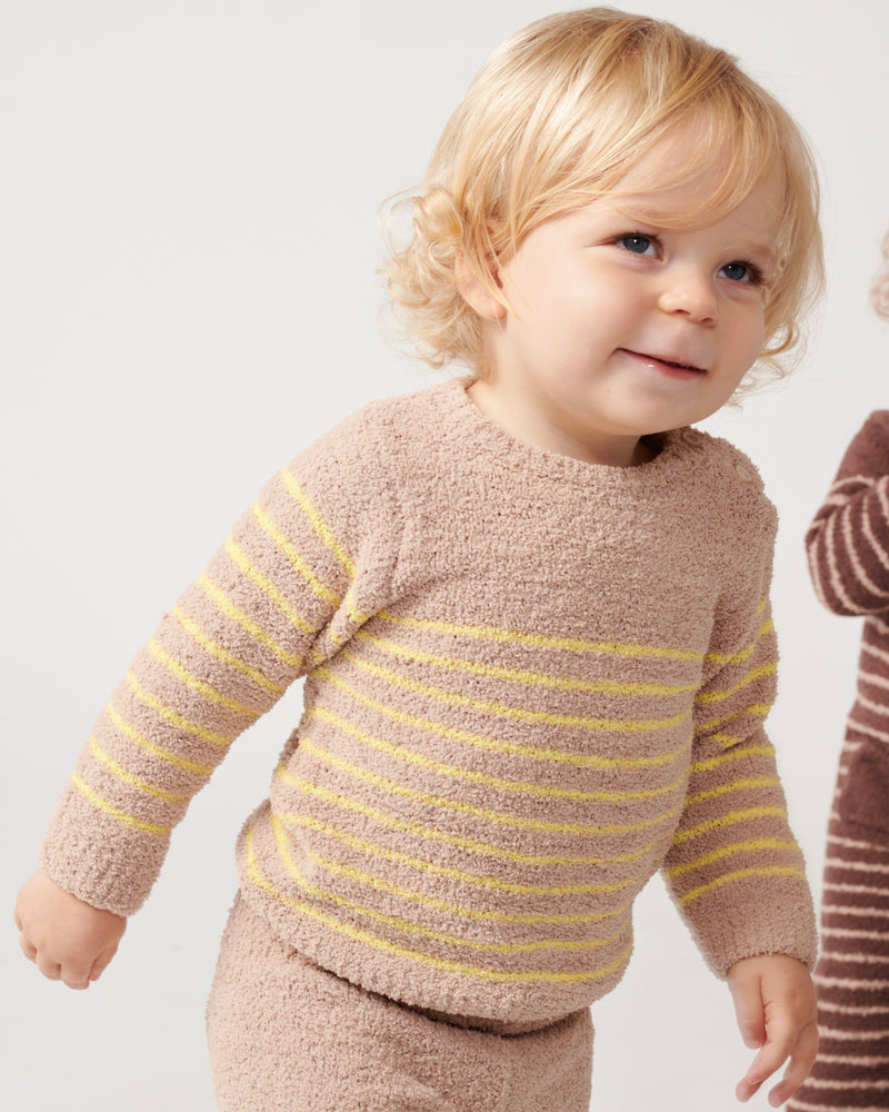 7AM - Long Sleeve Top Striped - Fuzzy