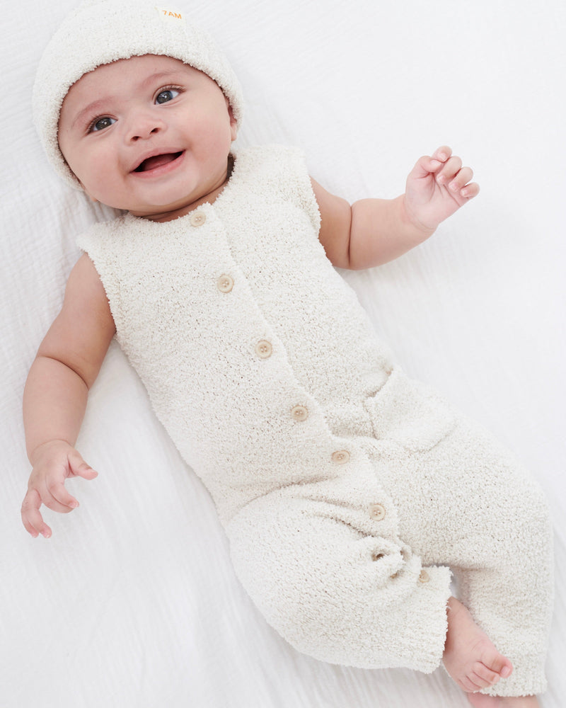 7AM - Sleeveless Jumpsuit - Fuzzy