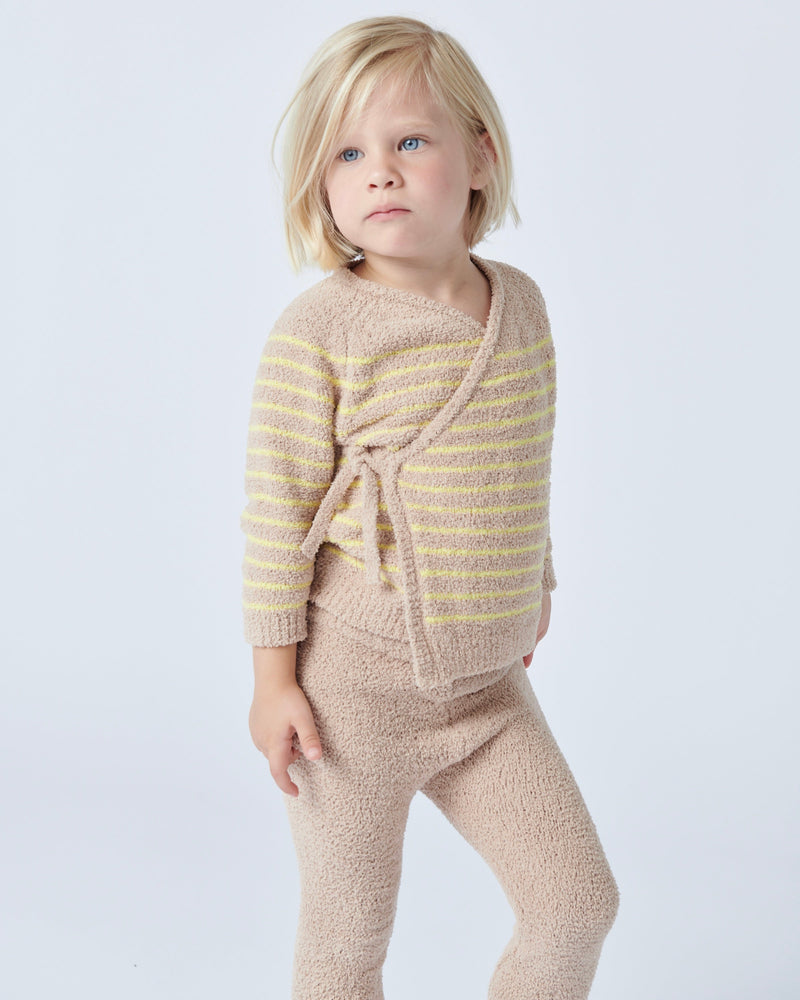 7AM - Wrap Top Striped - Fuzzy
