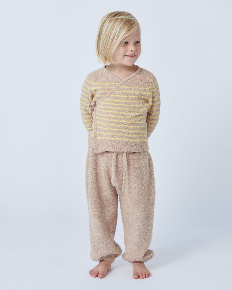 7AM - Wrap Top Striped - Fuzzy
