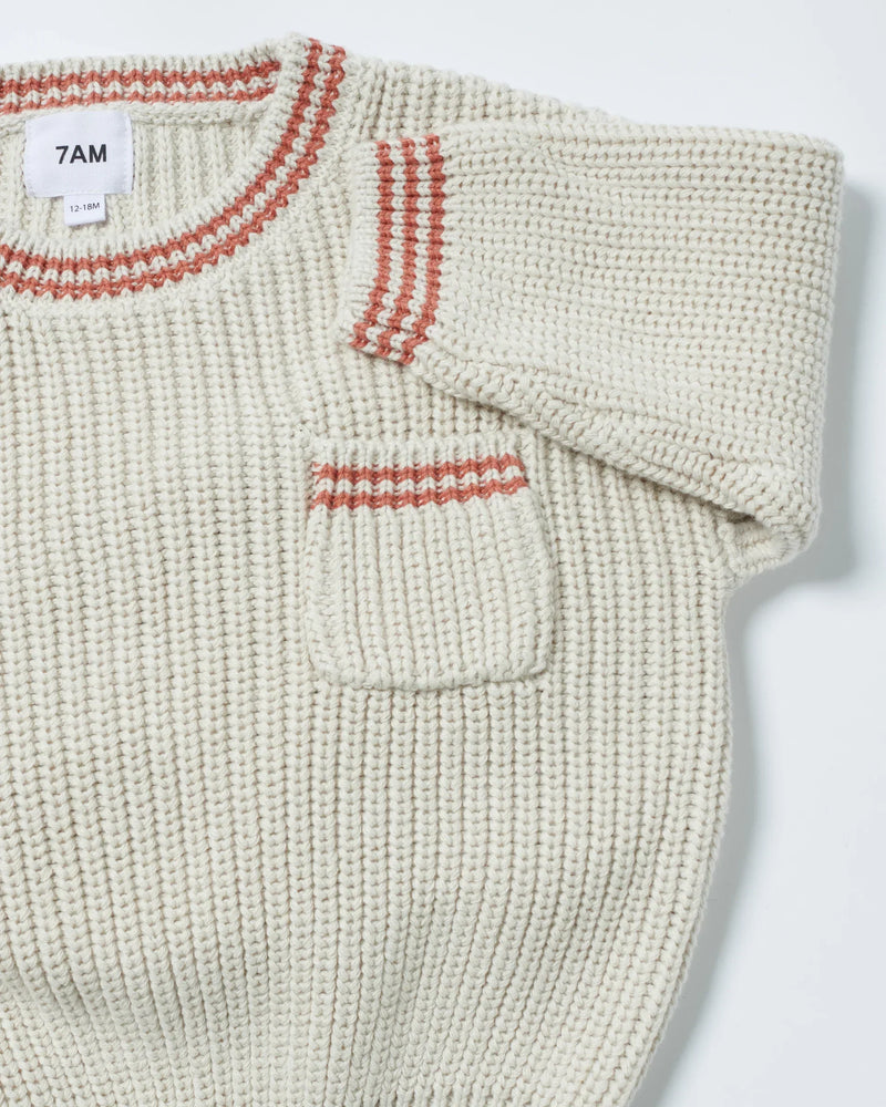 7AM - Boxy Sweater - Chunky Tennis