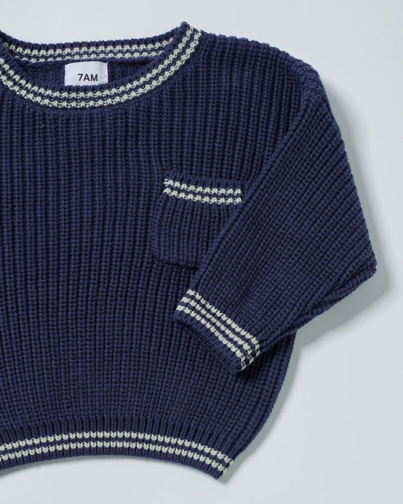 7AM - Boxy Sweater - Chunky Tennis