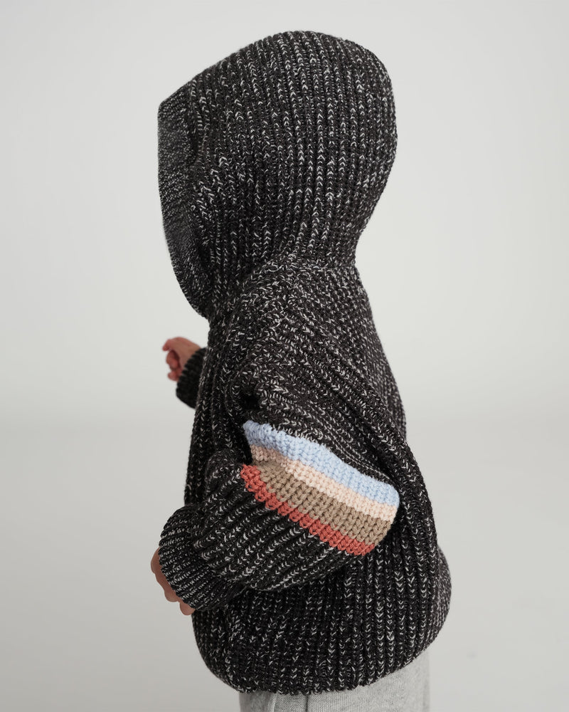 7AM - Hooded Boxy Sweater - Chunky