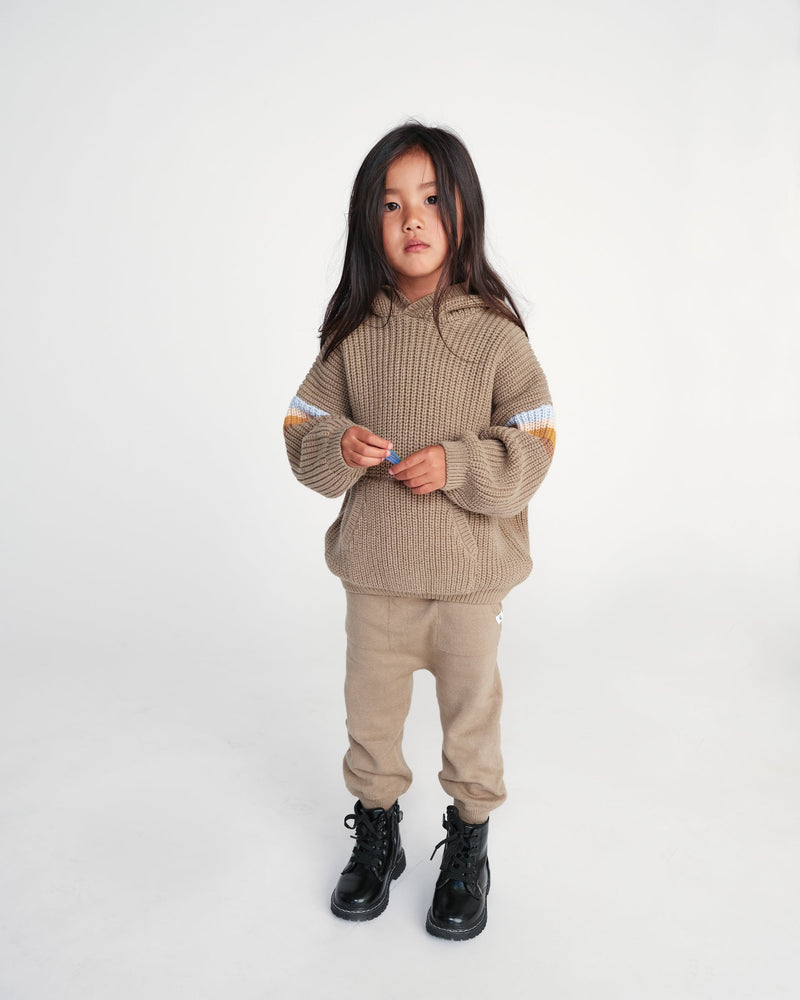 7AM - Hooded Boxy Sweater - Chunky