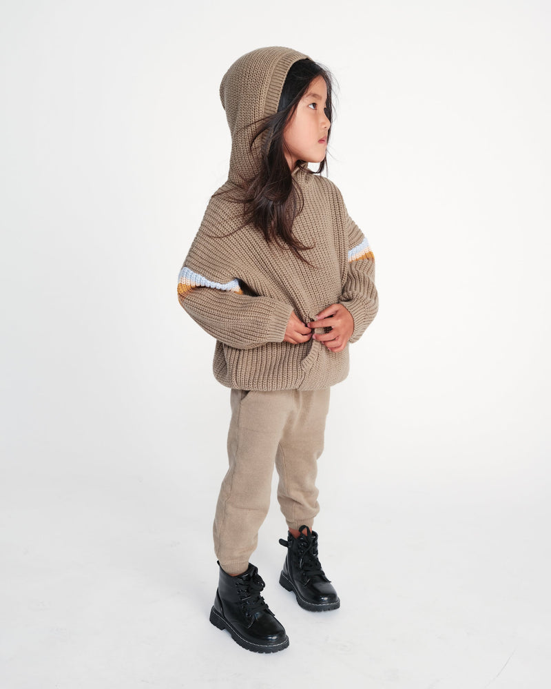 7AM - Hooded Boxy Sweater - Chunky