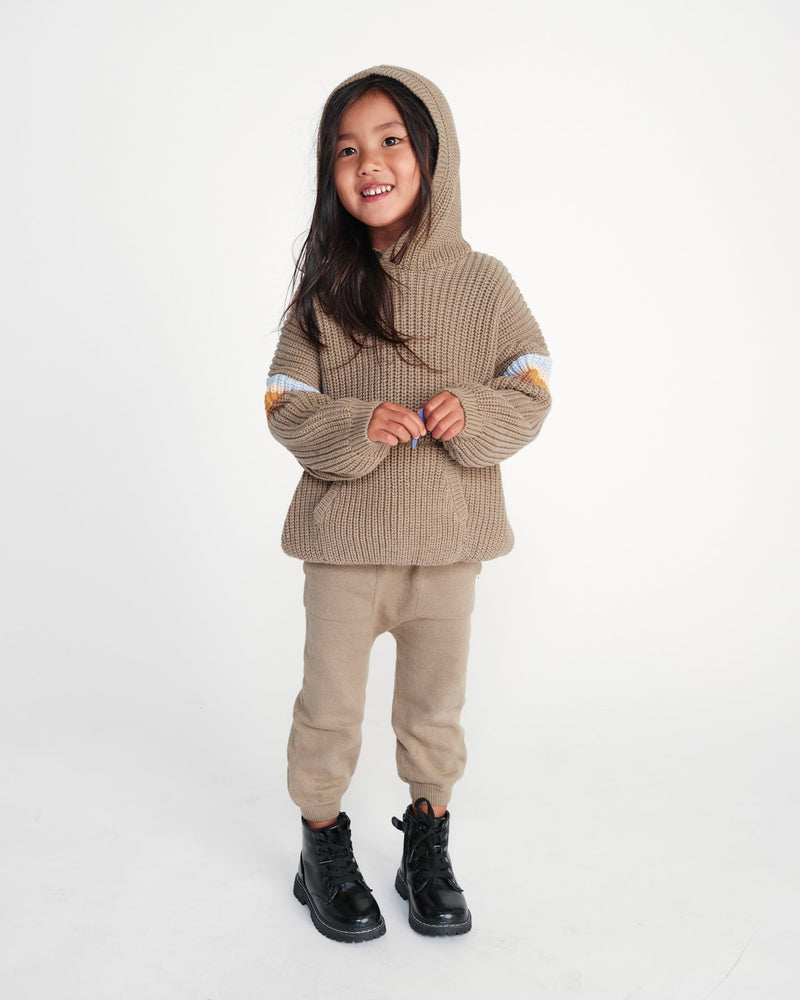 7AM - Hooded Boxy Sweater - Chunky