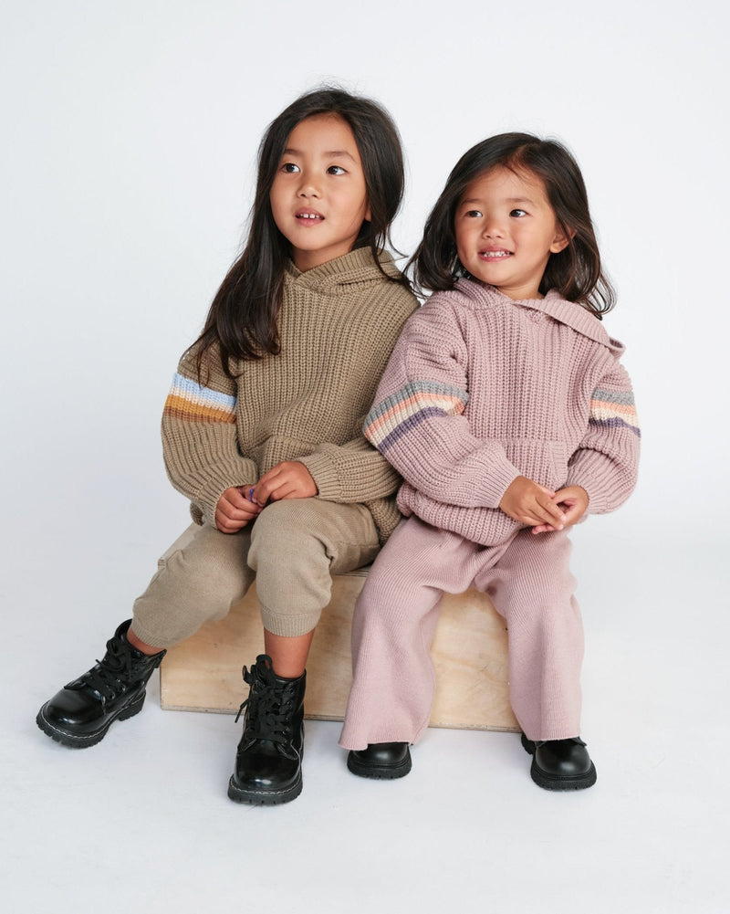7AM - Hooded Boxy Sweater - Chunky
