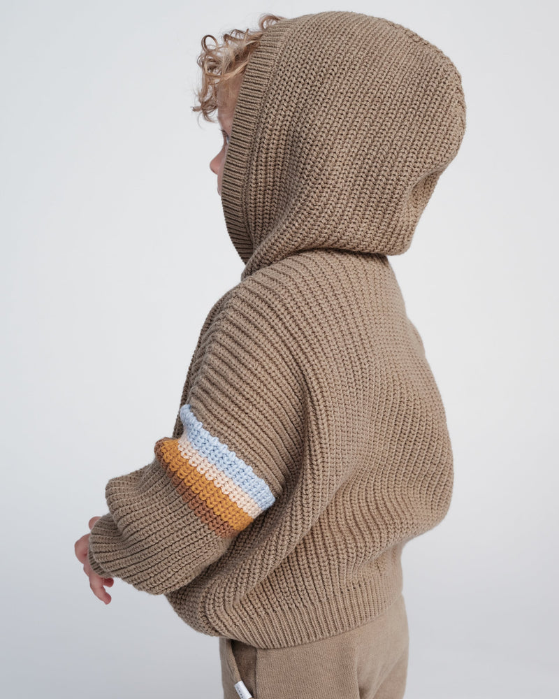 7AM - Hooded Boxy Sweater - Chunky