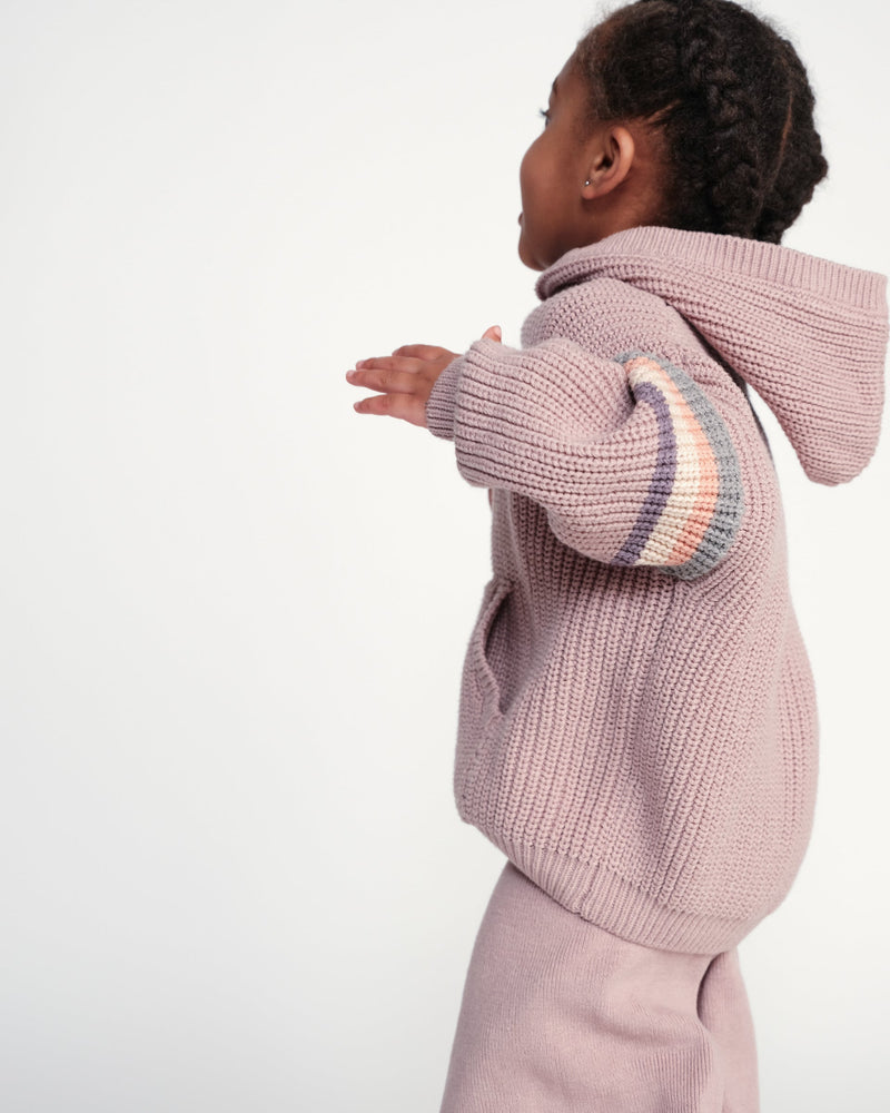 7AM - Hooded Boxy Sweater - Chunky