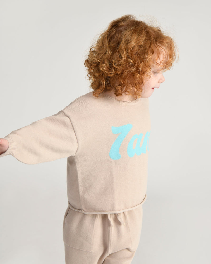 7AM - Logo Boxy Long Sleeve Top