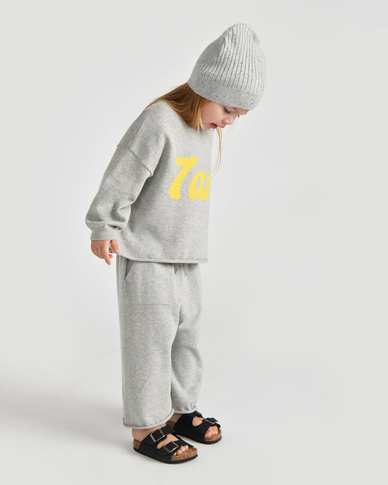 7AM - Logo Boxy Long Sleeve Top