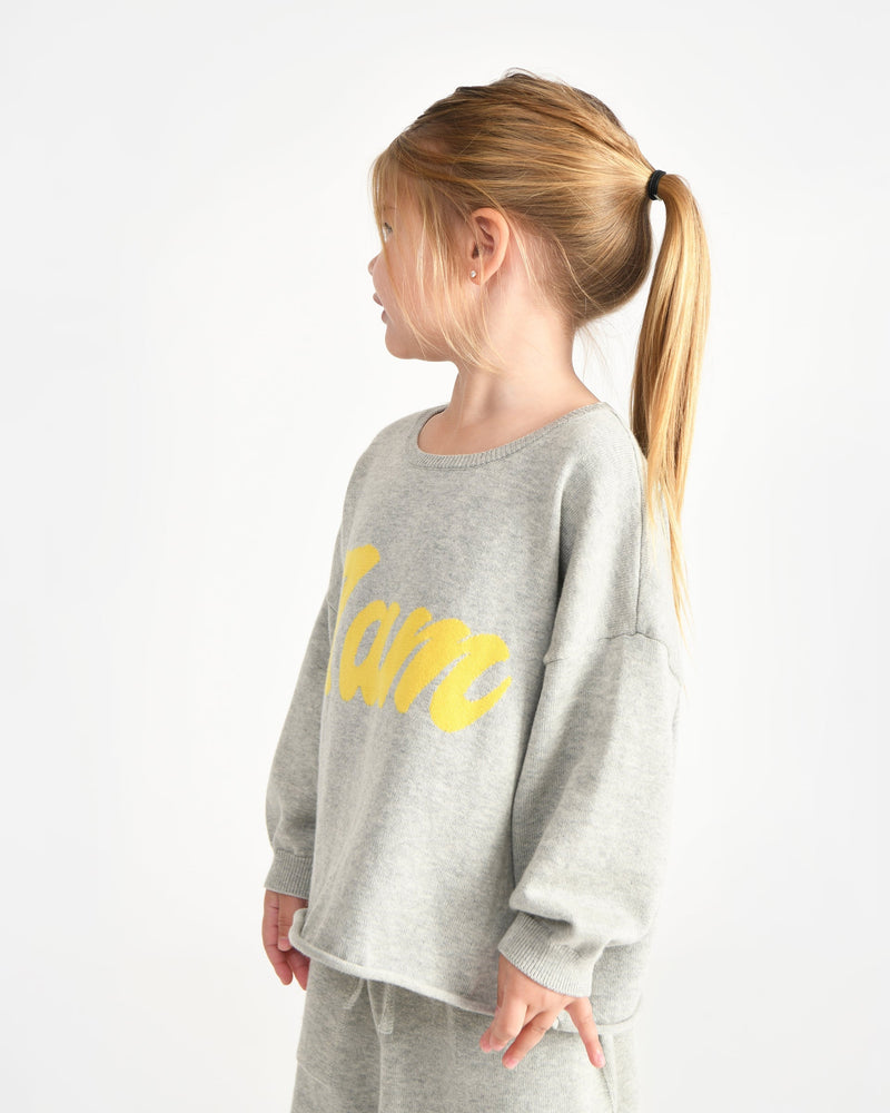 7AM - Logo Boxy Long Sleeve Top