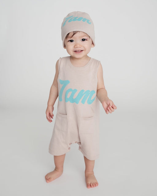 7AM - 7AM Logo Boxy Romper | Classic Boxy Infant Romper with Signature Logo Mother & Baby Oat 6 - 12M