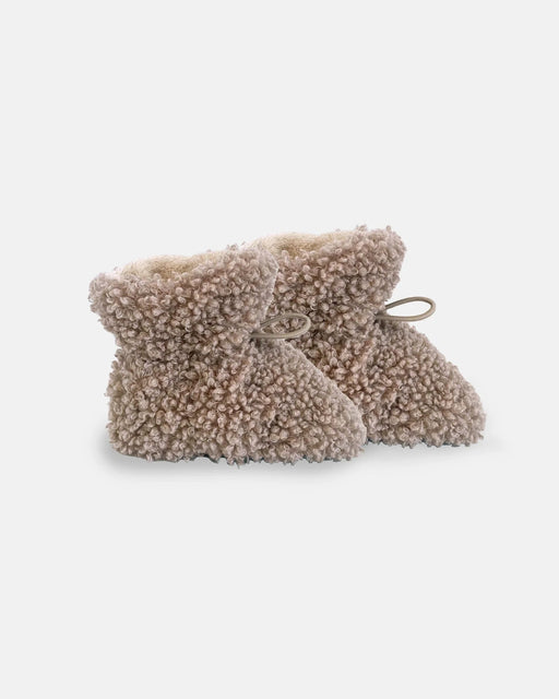 7AM - Baby Booties - Teddy | Teddy Plush Booties Cozy Soft Knit Infant Footwear Mother & Baby 0 - 6M