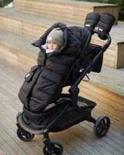 7AM - Beanie - Chunky Mother & Baby Ash Rose 0 - 6M