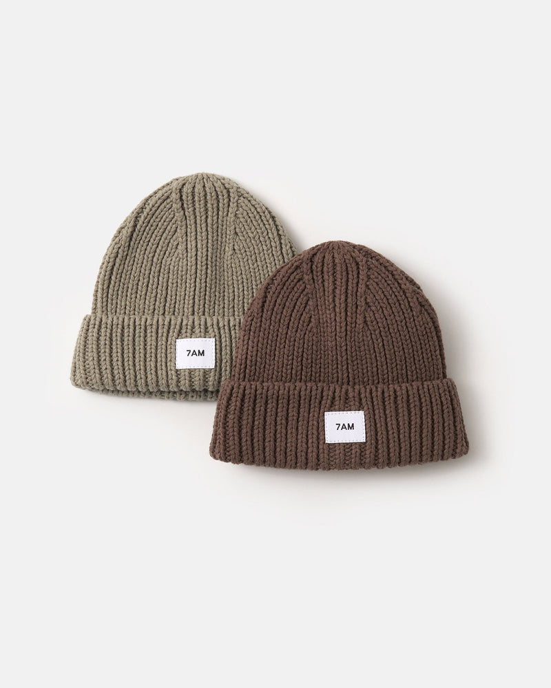 7AM - Beanie - Chunky Mother & Baby Ash Rose One Size Adult