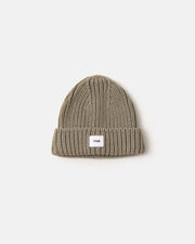 7AM - Beanie - Chunky Mother & Baby Olive 0 - 6M