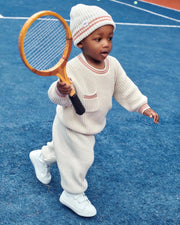 7AM - Beanie - Chunky Tennis | Knit Beanie Collection for Babies and Kids Mother & Baby Pearl Grey Ecru 0 - 6M