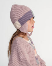 7AM - Beanie Flap Chunky | Baby and Kids Winter Beanie Collection for Cold Weather Ash Rose Multicolor 0 - 6M