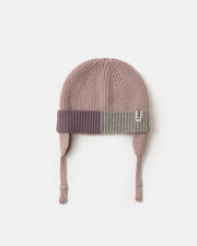 7AM - Beanie Flap Chunky | Baby and Kids Winter Beanie Collection for Cold Weather Ash Rose Multicolor 0 - 6M