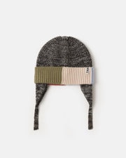 7AM - Beanie Flap Chunky | Baby and Kids Winter Beanie Collection for Cold Weather Black Melange Multicolor 0 - 6M