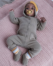7AM - Beanie Flap Chunky | Baby and Kids Winter Beanie Collection for Cold Weather Olive Multicolor 0 - 6M