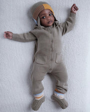 7AM - Beanie Flap Chunky | Baby and Kids Winter Beanie Collection for Cold Weather Olive Multicolor 0 - 6M